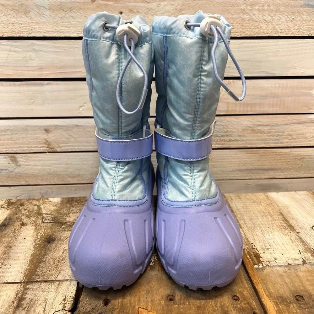 Sorel Blue Purple Disney Frozen Elsa Snow Boots Winter Kids Size 5